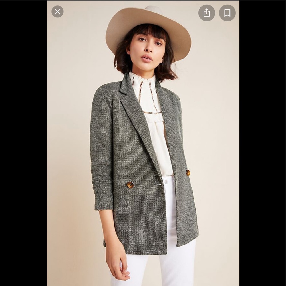 Anthropologie Cambridge Knit Blazer